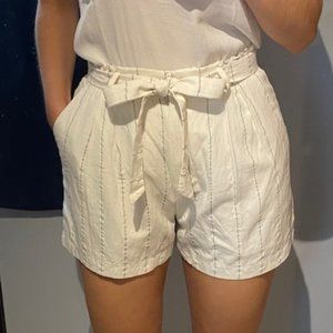 White High Waist Shorts